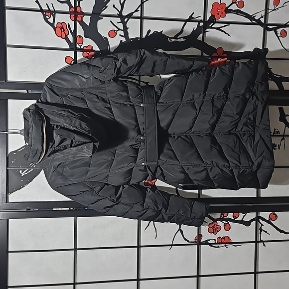 Cole Haan Hooded Puffer Coat Black Size XS - Picture 9 of 9